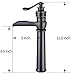 HOROW Oil Rubbed Bronze Bathroom Vessel Sink Faucet Waterfall Singe Handle One Hole Basin Mixer Tap Tall Body