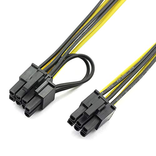 image for DZS Elec 2pcs PCIe 6pin to 8pin Adapter Power Extension Cable PCI-e 6-