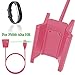 Charger for Fitbit Alta HR, KingAcc Replacement USB Charging Cable Cord Dock Charger for Fitbit Alta HR, Fitness Tracker Wristband Smart Watch (3Foot/1meter, 2-Pack, Rose)