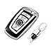 TurningMax Keyless Entry Remote Cases Key Fob Cover with Keychain Full Protection Soft TPU Holder Shell for BMW 1 3 4 5 6 7 Series and X3 X4 M2 M3 M4 M5 M6 – Silver