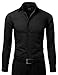 JJ Perfection Men's Button Down Long Sleeve Slim Fit Dress Shirt