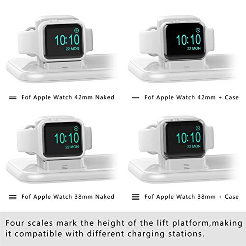 BEACOO Charging Stand for Apple Watch Series 4, 2 in 1 Charging Dock for iPhone Airpods Charging Station for iWatch 4/3/2/1/iPhone Xs/X Max/XR/X/8/8Plus/7/7 Plus /6S /6S Plus