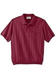 Kingsize Men's Big & Tall Banded Bottom Textured Polo Shirt