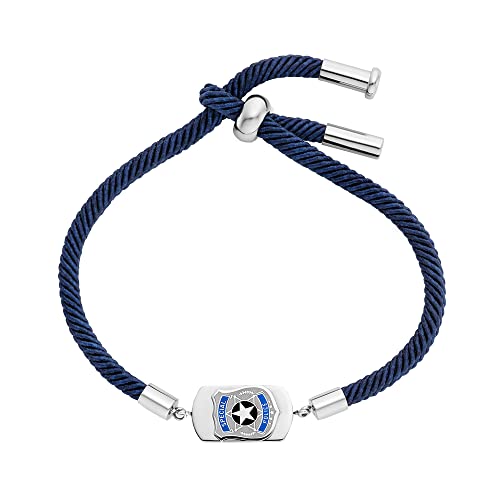 Herzengel Kinderarmband Jungen Edelstahl mit Emaille Polizei