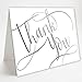 Silver Foil Thank You Note Cards / 50 Thank You Card Set / 3 1/2