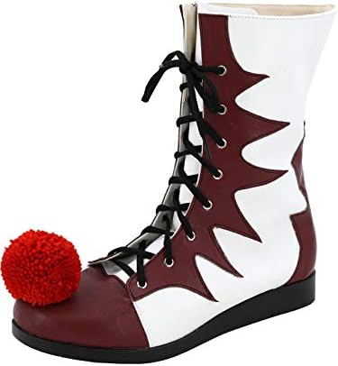 PinLian Halloween Cosplay Clown Creepy Joker Boots Shoes Costume Mens (UK 4.5)