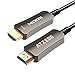 ATZEBE Fiber Optic HDMI Cable 50ft, Fiber HDMI Cable Supports 4K@60Hz, 4:4:4/4:2:2/4:2:0, HDR, Dolby Vision, HDCP2.2, ARC, 3D, High Speed 18Gbps, Slim and Flexible HDMI Fiber Optic Cable