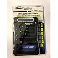 ULTRALAST Universal Battery Tester with LCD Display, Multi Purpose Small Battery Checker for AA AAA C D 9V CR2032 CR123A CR2 CRV3 2CR5 CRP2 1.5V/3V Button Cell Batteries