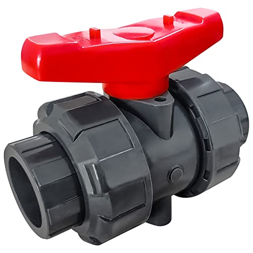 2" UPVC Full Flow Ball Valve Double True Union with Full Port Socket ...
