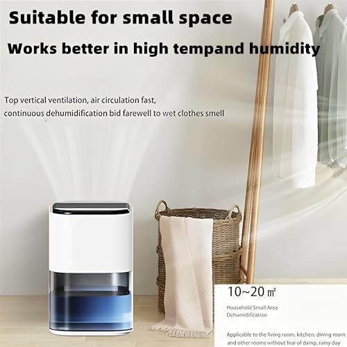 Beauenty Home Dehumidifier, 2L Water Tank, Quiet, 7 Color LED Light, Auto Off, Bedroom, Bathroom, RV, Closet
