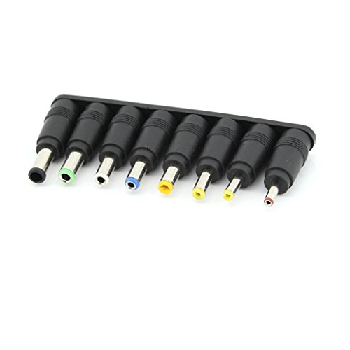 CUGLB 8 Pcs 5.5mm x 2.1mm DC Power Jack Socket to 8 Charger Plug Adapters for Sony/Toshiba/Asus/HP/Thinkpad Laptop Notebook