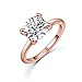 Rose Gold Cubic Zirconia Marquise Ring Guard Enhancer for Pear Shaped Solitaire Wedding Ring Set Size5-9(1.86 ct. tw.)