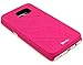 Bastex Galaxy S7 Edge Case, Hot Pink Hidden Back Mirror Wallet Case with Stand Feature and Card Holder for Samsung Galaxy S7 Edge G935
