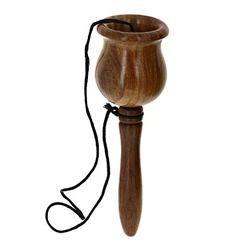 Artisans Of India Cup & Ball Game Handcrafted in Sheesham Wood Kids Wooden Kendama String Catch Ball Games Toys Games Hand Eye Coordination Educational Toy