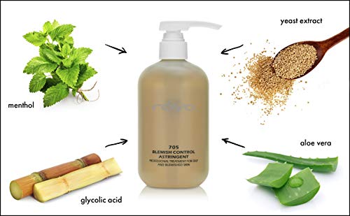 RAYA Blemish Control Astringent 16 oz (705) | Facial Toner for Very Oily and Break-Out Skin | Helps Normalize pH Levels and Regulate Oil Gland Secretion | Made With Vitamin-B | Great for Teens