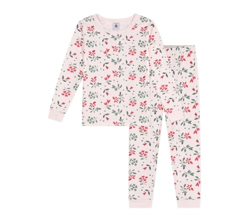 Petit Bateau A0D78, Pijama Niñas, Rosa/Multicolor, 2 años