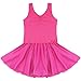 YiZYiF Girls Gymnastics Dance Dress Kids Ballet Tutu Leotard Chiffon Skirt Rose 5-6