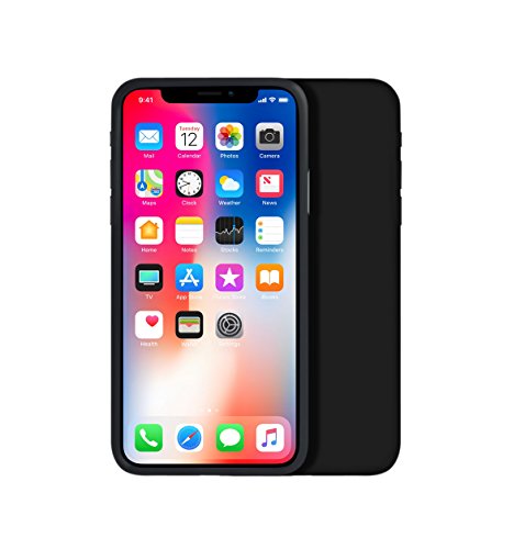 IPhone x case -Premium matte finish back -light weight -slim fit TPU with excellent grip for IPhone x -shock absorption protective IPhone 10 case cover (supports wireless charging) (black)