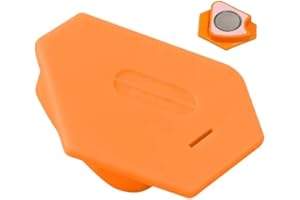 WARSPOT Magnetic Seam Guide for Sewing Machine, Polygonal Multifucntional Seam Guide Hemmer Guide with Scale, Universal Sewing Accessories and Supplies (Orange)