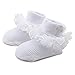 Delebao Baby Girl Infant Satin Mary Jane Baptism Shoes Dance Ballerina Slippers (0-6 Months, Shoes & Socks)