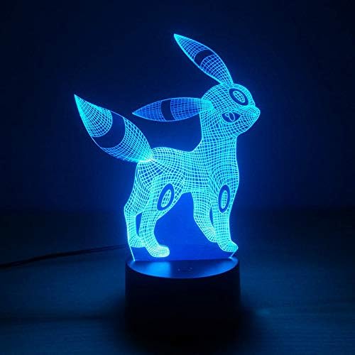 Pokemon Umbreon 7 Color Lamp 3D Visual Led Night Lights for Kids Touch USB Table Lampara Lampe Baby Sleeping Nightlight
