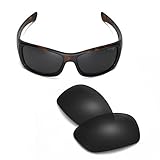 Walleva Black Mr. Shield Polarized Replacement