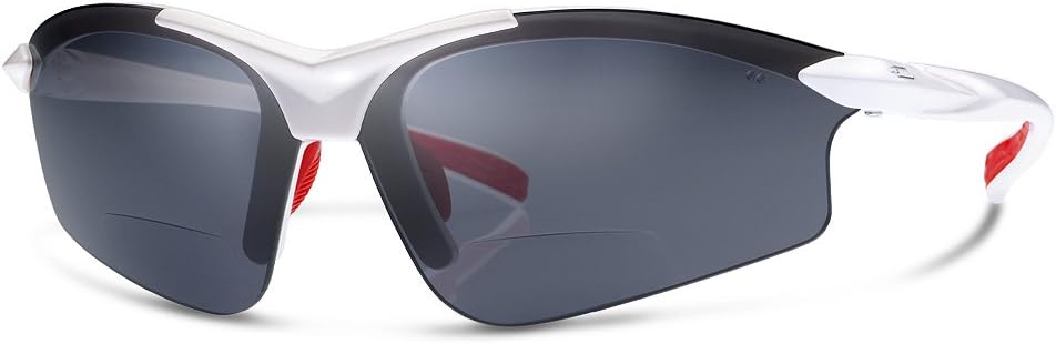 Dual Power Eyewear G5 White With Brown Lens 2.00 Bifocal Sunglasses