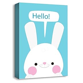 Canvas Wall Art-Cute Animal Portrait-Canvas Prints Home Artwork Decoration for Kids Bedroom,Bathroom - 12x18 inches