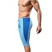YiZYiF Men's Breathable Running Tights Bikini Stretch Workout Pants Blue Large