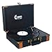 VMO 3 Speed Suitcase Turntable with Speakers,Portable Vinyl Record Player with RCA Output&Aux Input and Headphone Jack,Retro Blackthumb 1