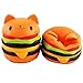 Jumbo Slow Rising squishies Kawaii Cat Hamburger Cream Scented Stress Relief large Kawaii Squishy as Collection Gift Toy (Orange)