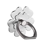Ring Stand Holder, Creazy 1Pcs Metal Ring Stand Universal Applied Mobile Phone Stand 360 Degree Rotate (Silver)