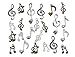 Kinteshun Music Notes Charm,Alloy Multistyle Musical Notation Symbol Charm Pendant Connector for DIY Jewelry Making Accessaries(100 Grams,About 80pcs)