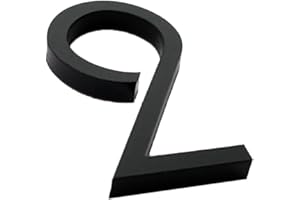 CCUUHJ 3 Inch Modern House Number, Self-adhesive House Numbers Mailbox Numbers, Street Numbers Home Address Number Door Numbers House Apartments Office, Easy Install (Number 2)