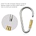 D-FantiX Mini Titanium D-Ring Locking Carabiner Keychain with Key Rings for Camping Hiking Outdoor EDC Gear Pack of 10