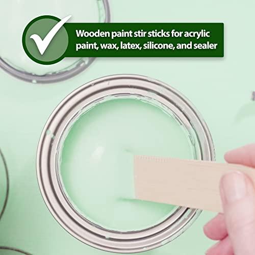 Mandala Crafts Paint Stir Sticks Bulk Pack, Wood Paint Stirrers Paint