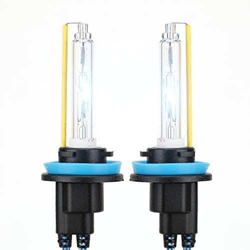 Pair HID Bulb Conversion 55W 5500LM H8 H9 H11 6000K Quick Start High Brightness Anti-UV Blue Tube IP65