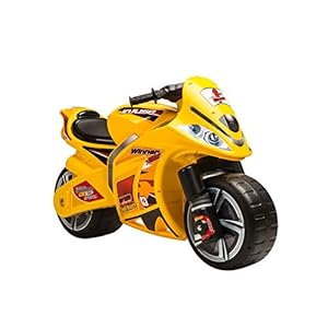 INJUSA – Moto Correpasillos Winner Color Amarillo Recomendado para Niños +3 Años con Ruedas Anchas y Asa de Transporte (194/000)