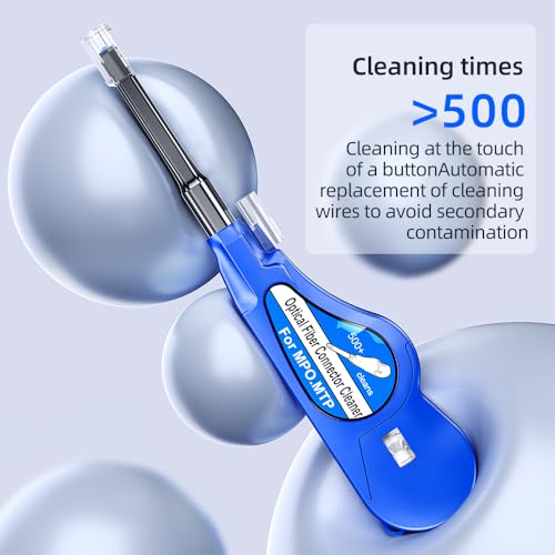 NovaGrowth Fiber Optic Cleaner for MTP/MPO Connector, Over 500 Times Cleans,Fiber Endface Cleans & Optical Connector Cleans(Blue)
