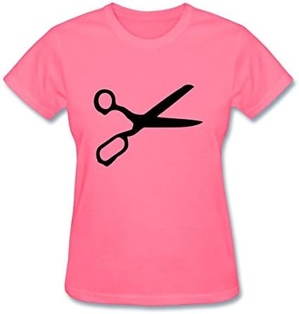 Piccazoo Women's Simple Scissors Short Sleeve T-Shirt XX-Large Pink
