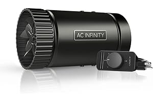 AC Infinity RAXIAL S4, Inline Booster Duct Fan 4” with Speed Controller - Low Noise Inline HVAC Blower Can Fan for Basements, Bathrooms, Kitchens, Workshops