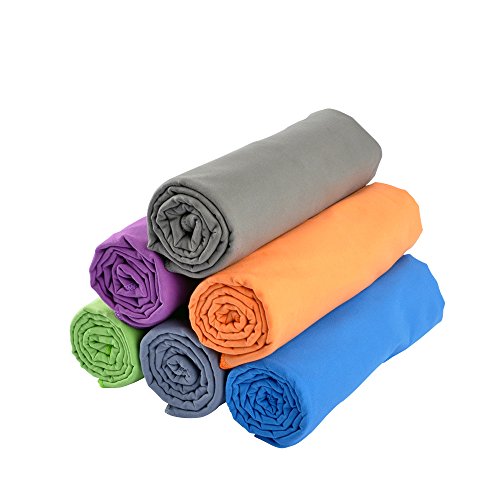 Microfiber Towel by Rainleaf. Perfect Sports & Travel &Beach Towel. Fast Drying - Super Absorbent - Ultra Compact. Suitable for Camping, Gym, Beach, Swimming, Backpacking. Sports & Outdoors, Outdoor Recreation, Camping & Hiking, Personal Care, Towels