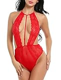 Avidlove Women Lingerie Teddy One Piece Lace Babydoll Bodysuit