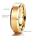 King Will Glory 6mm Matte Finish Tungsten Carbide Ring 24K Gold Plated Comfort Fit Wedding Band