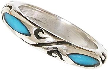 シルバーリング ターコイズ リング シルバーアクセサリー アラベスク ズニ族 インレイ トルコ石 ネイティブ インディアン ナバホ メンズ 指輪 シルバー925