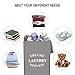 Chrislley 90L Rolling Laundry Hamper on Wheels Laundry Hamper for Laundry Collapsible Clothes Hamper with Wheels Large Laundry Basket Rolling Tall Laundry Cart (Grey)
