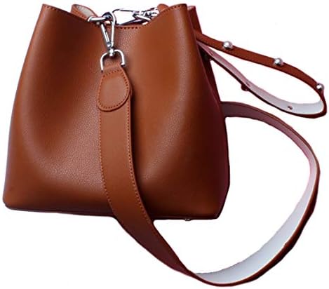 Sister Amy Women's Vintage Leather Drawstring Bucket Bags 2 Pieces Set