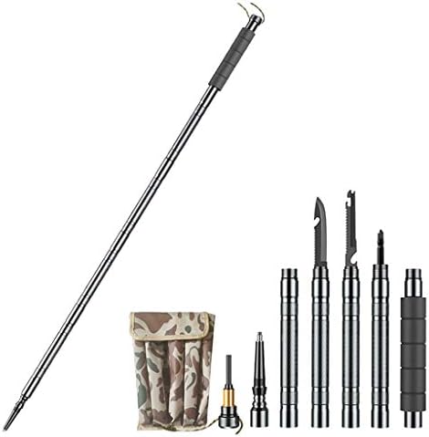 DIMPLEYA Hiking Sticks Aluminum Alloy Multifunctional Walking Sticks Alpenstock Outdoor Defense Tactical Stick for Camping Outdoor Hiking Climbing