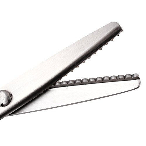 Z-COLOR Pinking Shears Scissors Sewing Fabric Leather Craft Dressmaking Upholstery Tailor for Large Scallop Cut Tool