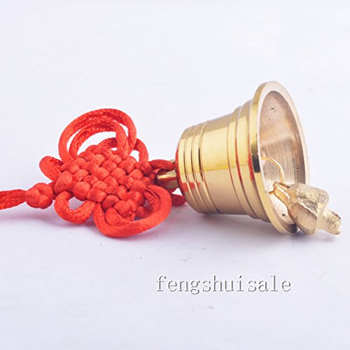 Feng Shui Brass Good Luck,Protection Hanging Bell + One Free Red String Bracelet SKU:Y1355 - Thumbnail 2